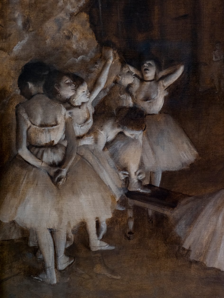 Balettitoisto kohtauksessa (yksityiskohta). 1874. Öljy kankaalle. tekijältä Edgar Degas