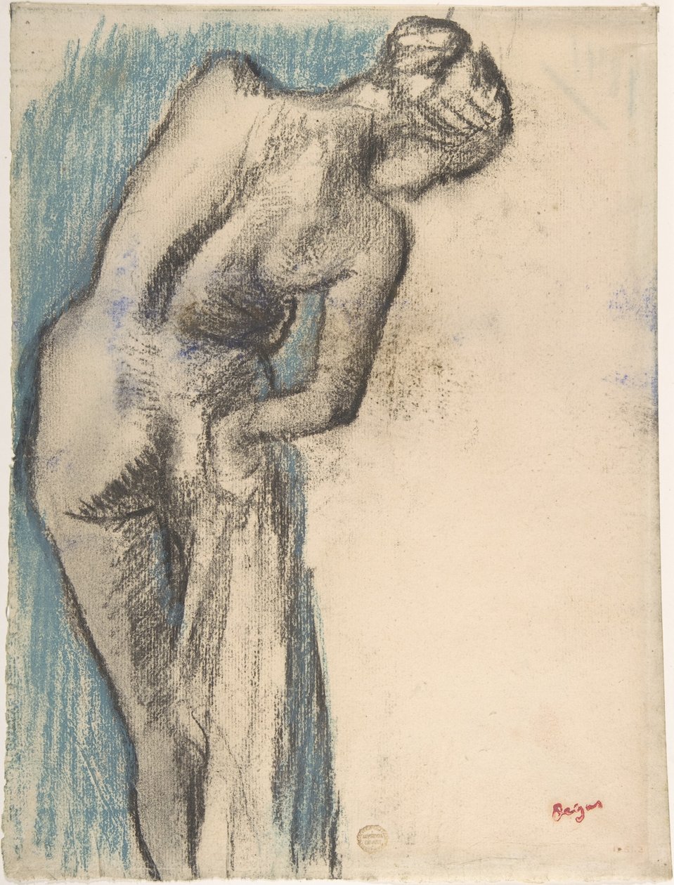 Kylpijä kuivaa itseään tekijältä Edgar Degas