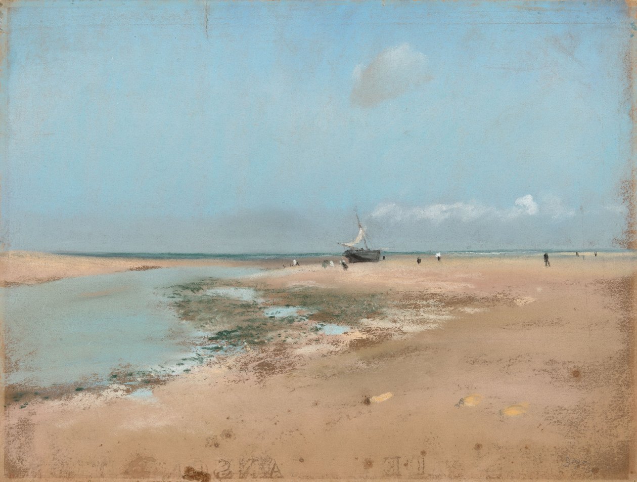 Ranta laskuveden aikaan (joen suu) tekijältä Edgar Degas