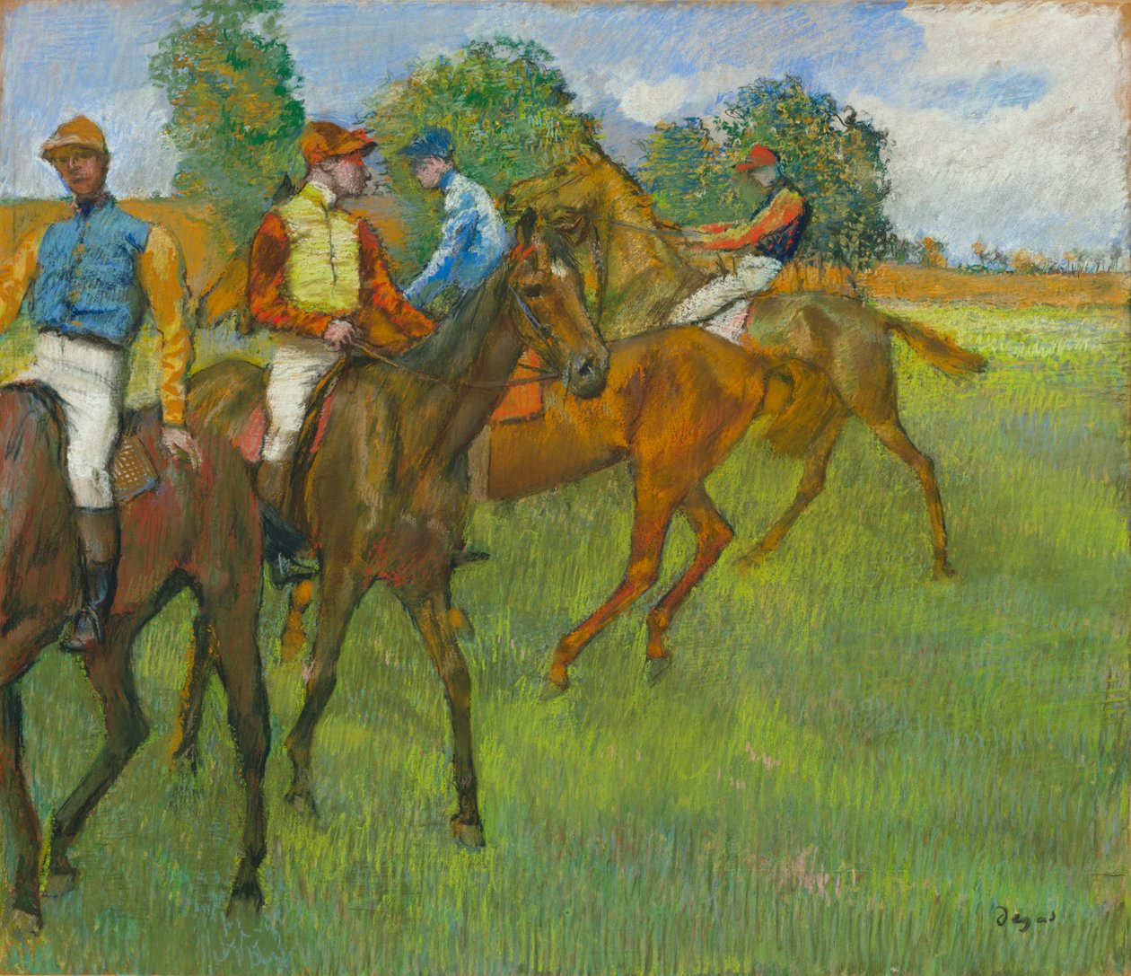 Ennen kilpailua, c. 1887-1889. tekijältä Edgar Degas