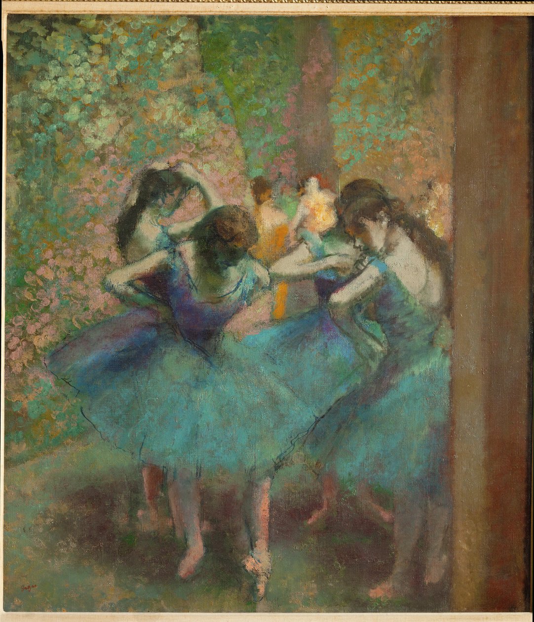 Siniset tanssijat (öljy kankaalle) tekijältä Edgar Degas