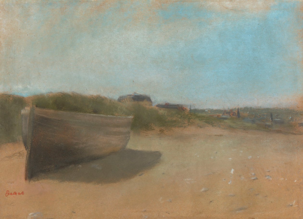 Vene rannalla, n. 1869 tekijältä Edgar Degas