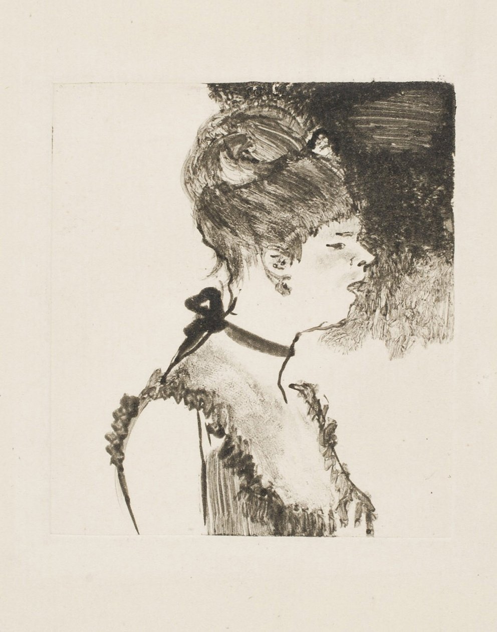 Kahvila-konserttilaulaja, 1878-80 tekijältä Edgar Degas