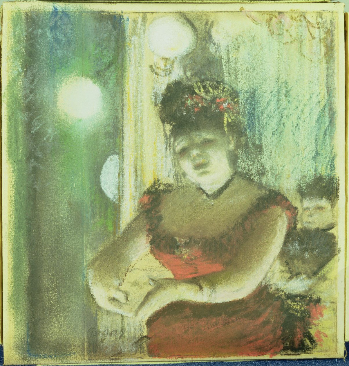 Kahvila-konserttilaulaja, n. 1878 tekijältä Edgar Degas
