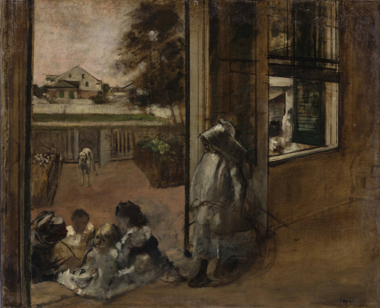 Talon piha New Orleansissa, 1872-1873. tekijältä Edgar Degas