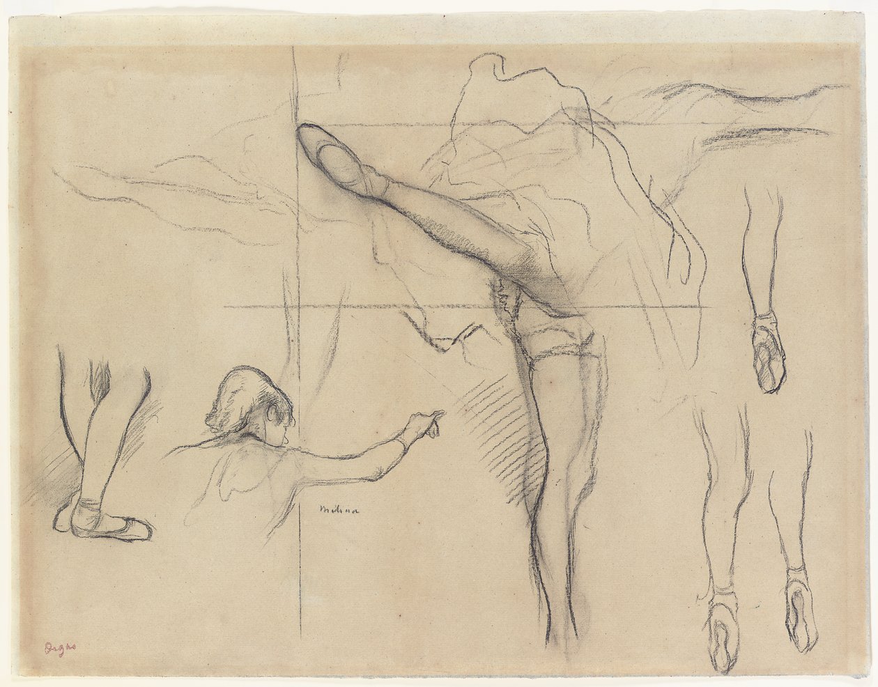 Tanssija - kuusi luonnosta tekijältä Edgar Degas