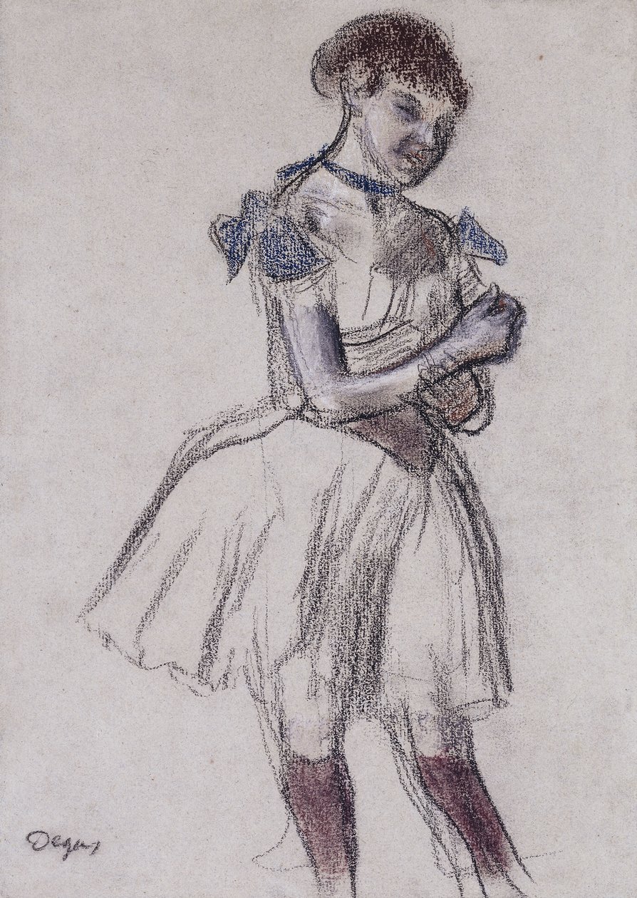 tanssia; Tanssija, n. 1880 tekijältä Edgar Degas