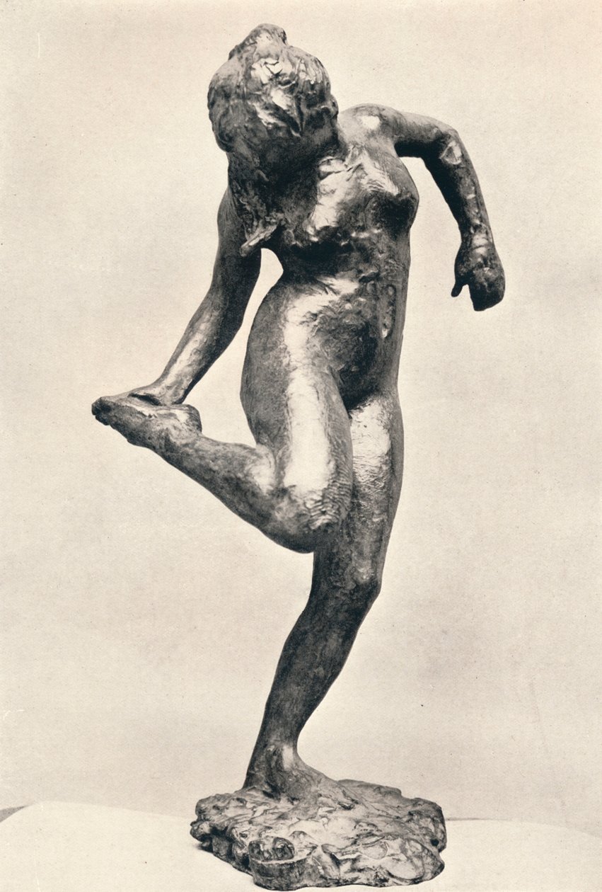 Tanssija katselee oikean jalkansa pohjaa, c1900 tekijältä Edgar Degas