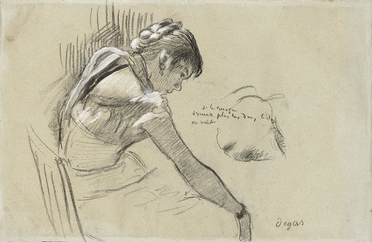 Tanssija levossa; Lepo tanssija, 1879 tekijältä Edgar Degas