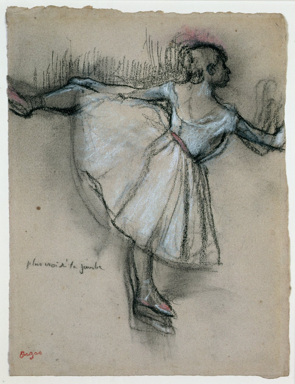 Tanssija baarissa, n. 1885 (hiili, pastelli ja valkoinen liitu paperille) tekijältä Edgar Degas