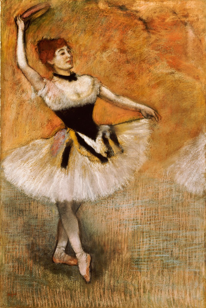 Tanssija tamburiinin kanssa, 1882 tekijältä Edgar Degas