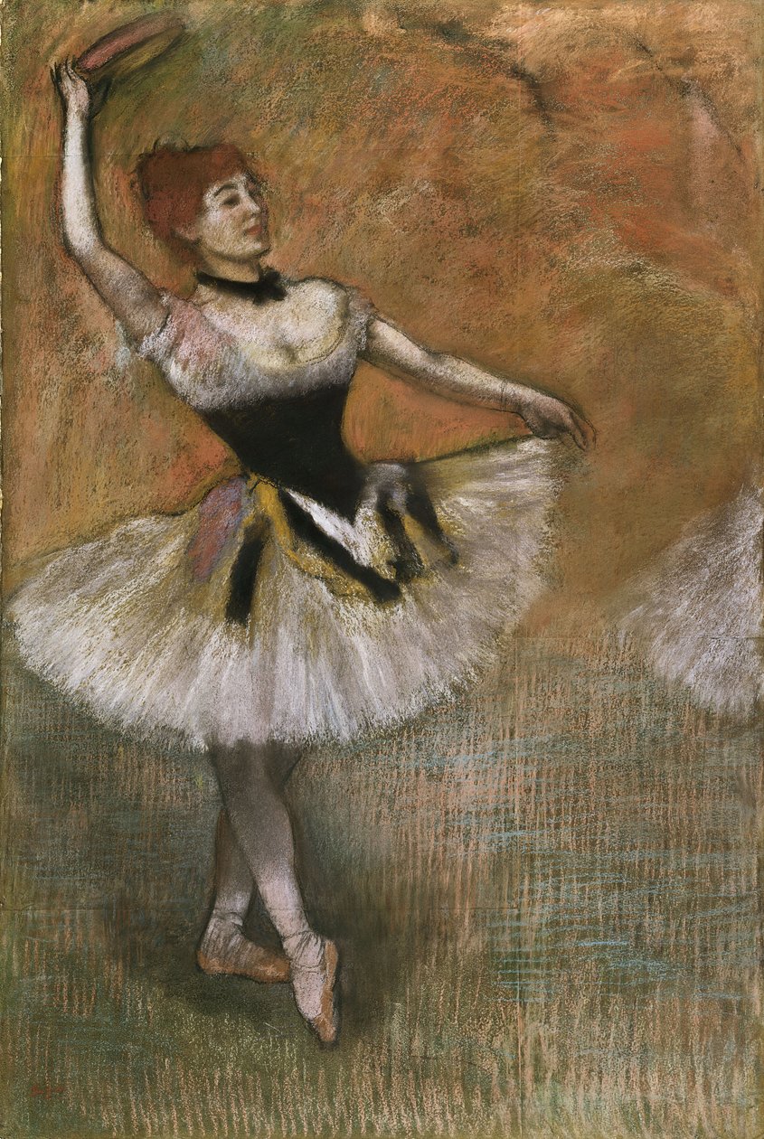 Tanssija tamburiinin kanssa, n. 1882 tekijältä Edgar Degas