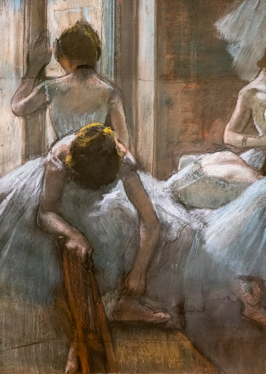 Tanssijat (yksityiskohta). 1884-1885. Pastelli paperille. tekijältä Edgar Degas
