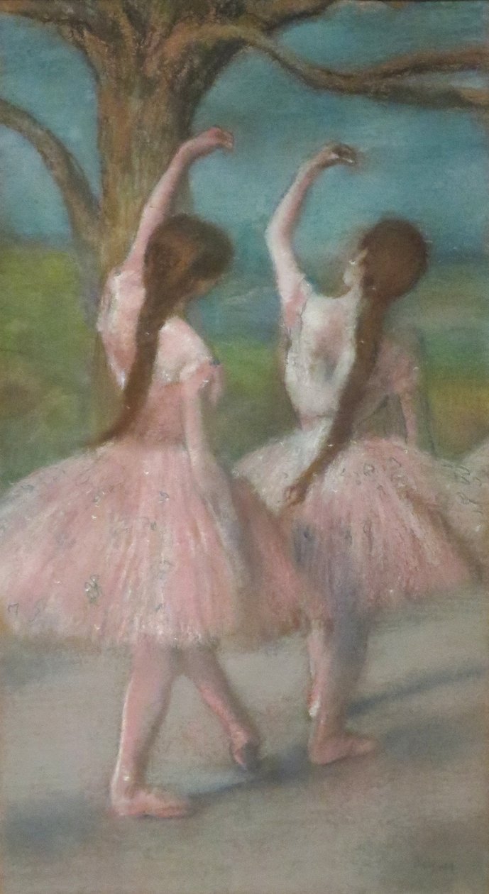 Tanssijat vaaleanpunaisessa tekijältä Edgar Degas