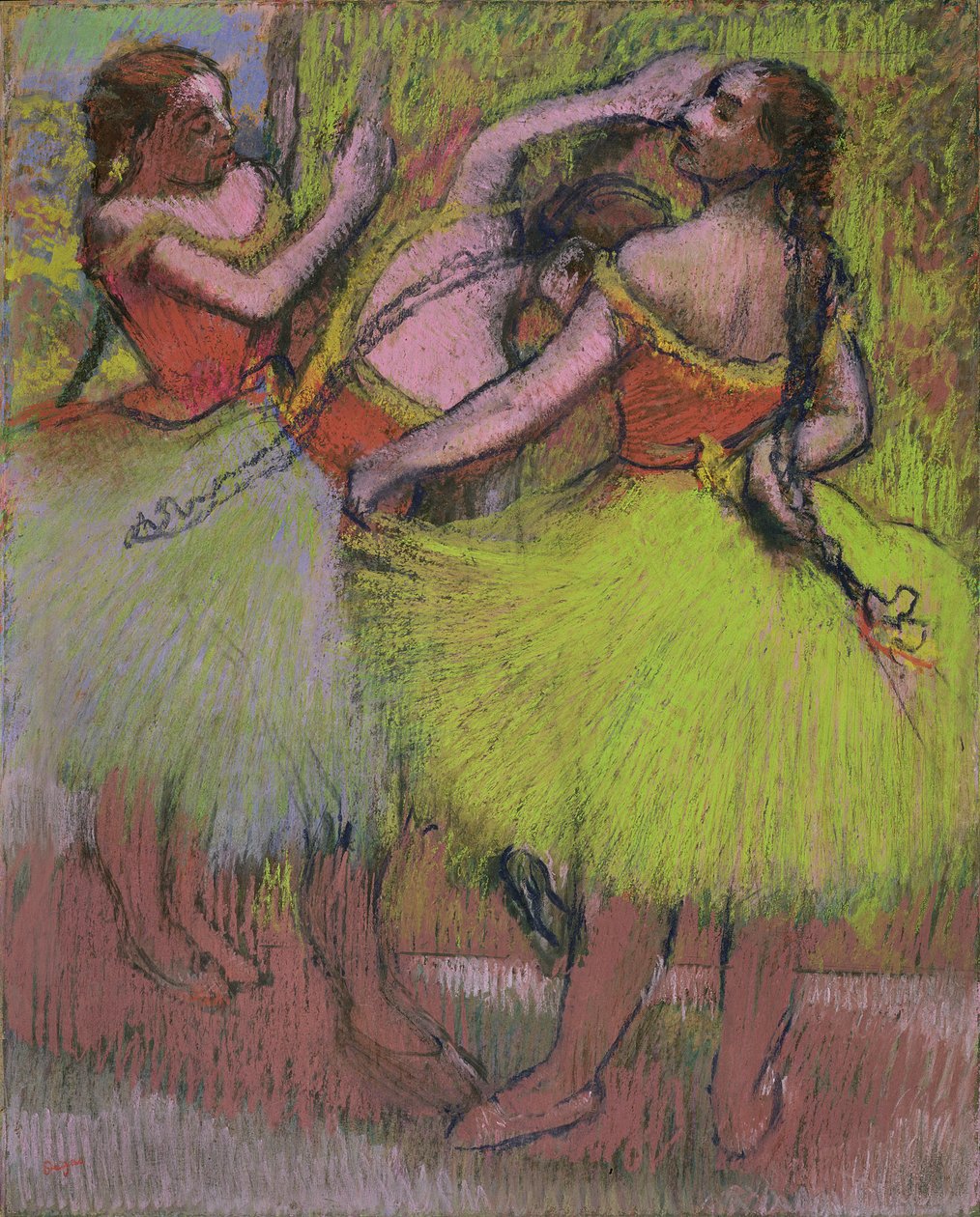 Tanssijat hiukset letissä tekijältä Edgar Degas