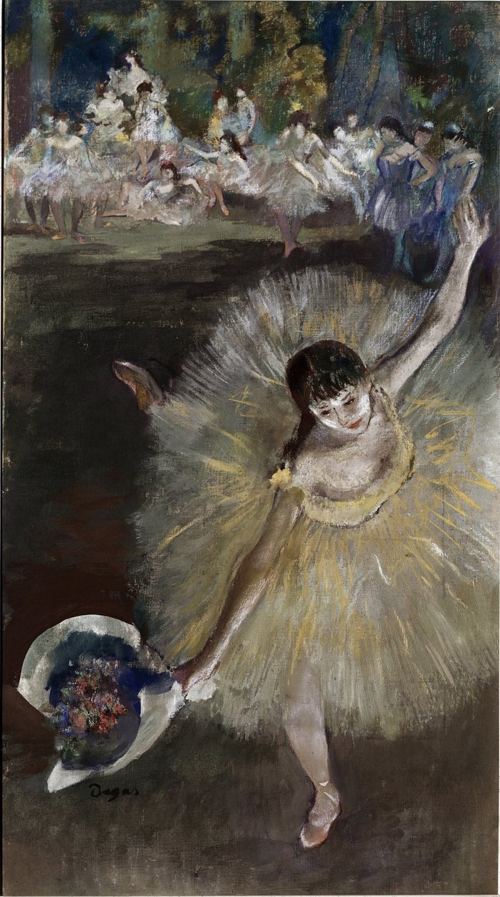 Tanssiva tyttö (öljy kankaalle) tekijältä Edgar Degas
