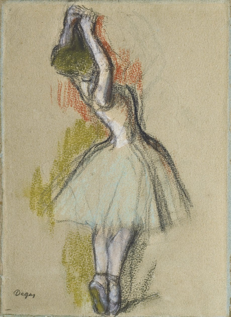 Seisova tanssija, c. 1885 tekijältä Edgar Degas