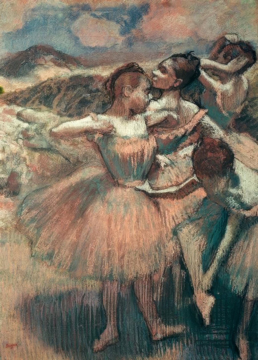 Danseuses, jupes saumon tekijältä Edgar Degas