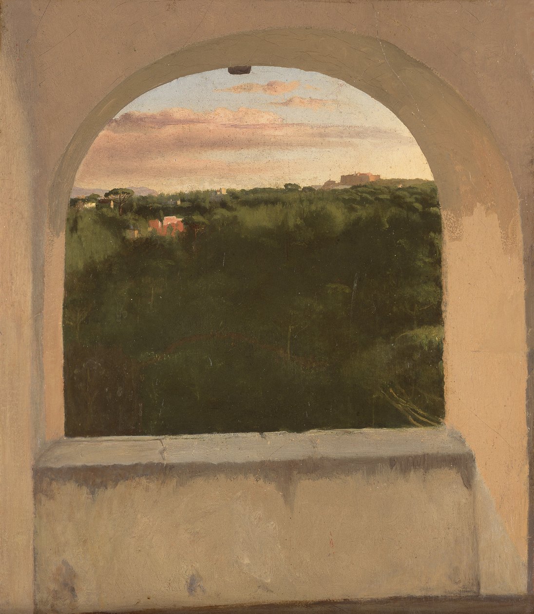 Degas - Italialainen maisema kattoikkunan läpi, noin 1856-59, L 48 tekijältä Edgar Degas