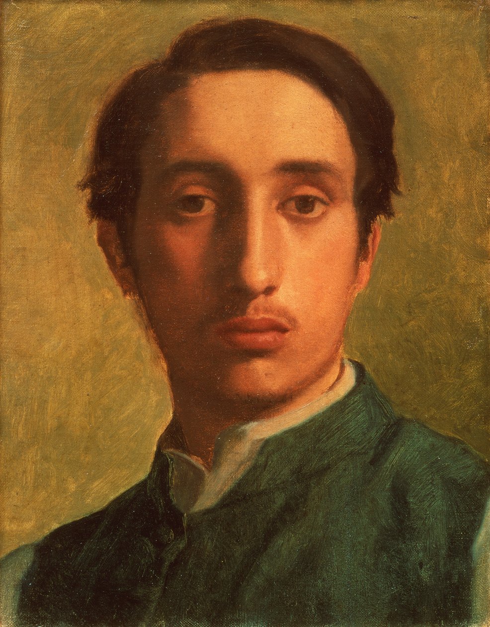 Degas vihreässä takissa, n. 1856 (öljy kankaalle) tekijältä Edgar Degas