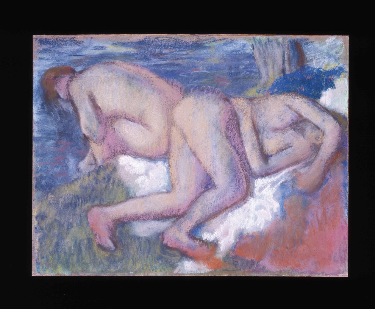 Kaksi naista uimassa Kaksi naista kylpemässä, c. 1895. tekijältä Edgar Degas