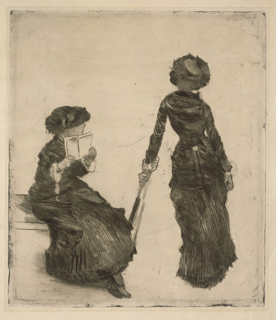 Taidemaalari Mary Cassatt Louvressa (antiikkikokoelma) tekijältä Edgar Degas