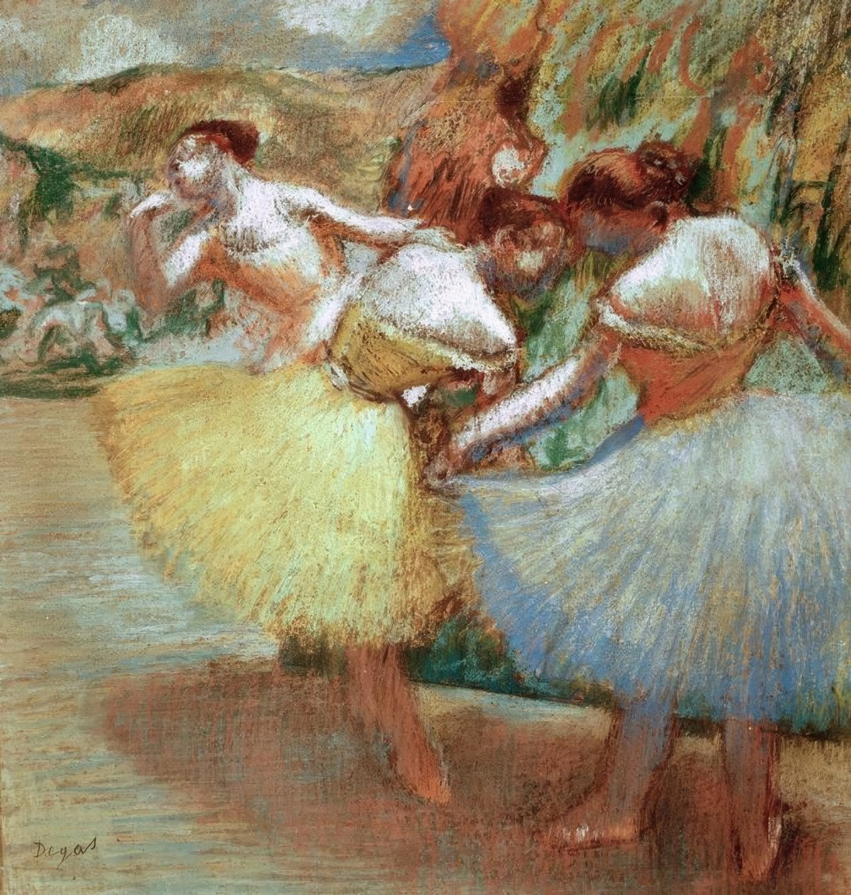 Drei Tänzerinnen tekijältä Edgar Degas