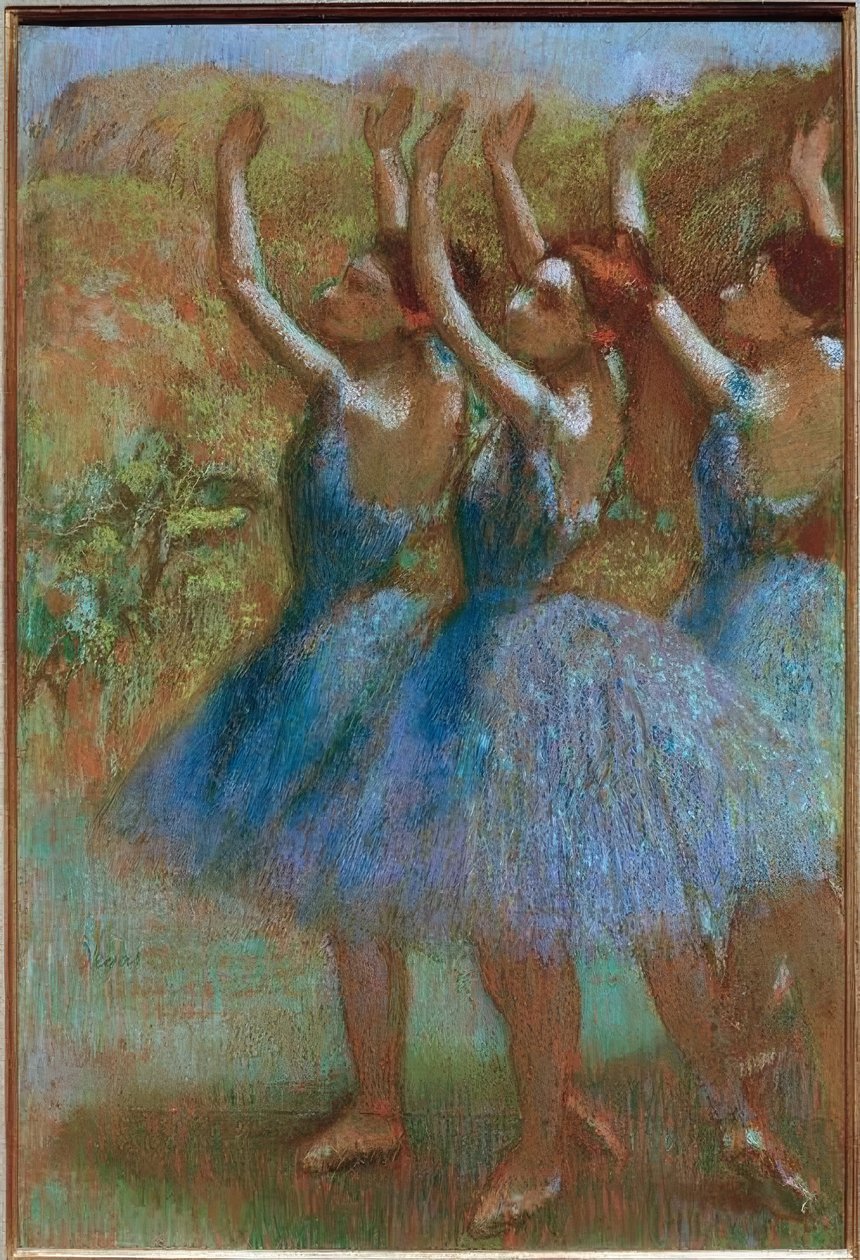 Drei Tänzerinnen Blaussa tekijältä Edgar Degas