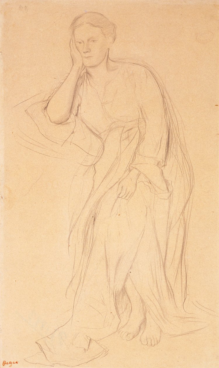 Eugenie Fiocre, tutkimus Mlle Fiocrelle baletissa The Source, n. 1867 tekijältä Edgar Degas