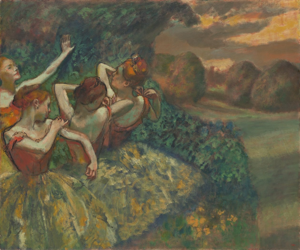 Neljä tanssijaa, n. 1899. tekijältä Edgar Degas