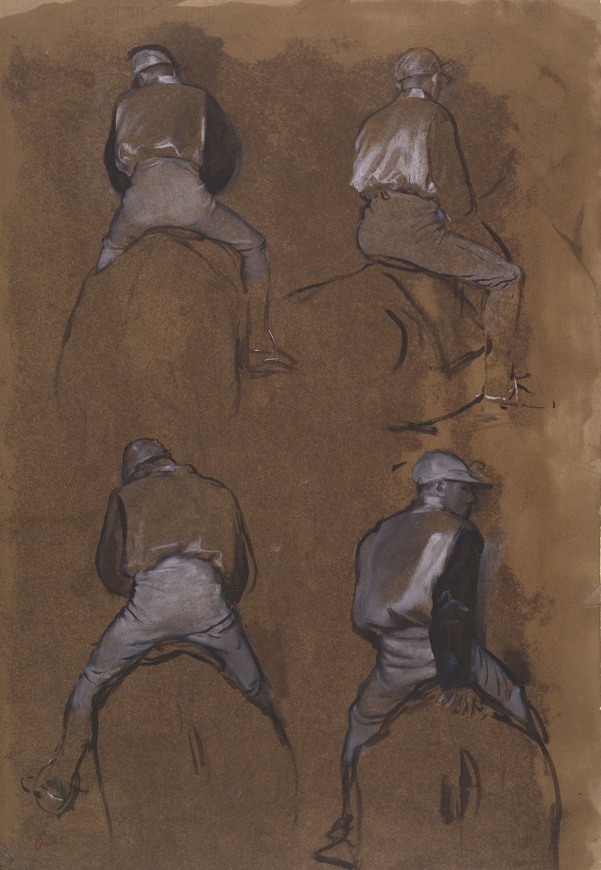 Neljä Jockey-tutkimusta tekijältä Edgar Degas