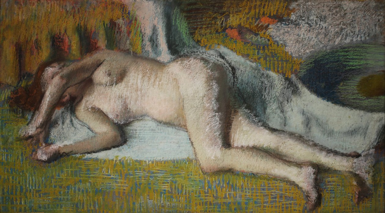 ranska: Après le bain (femme nue couchée) tekijältä Edgar Degas