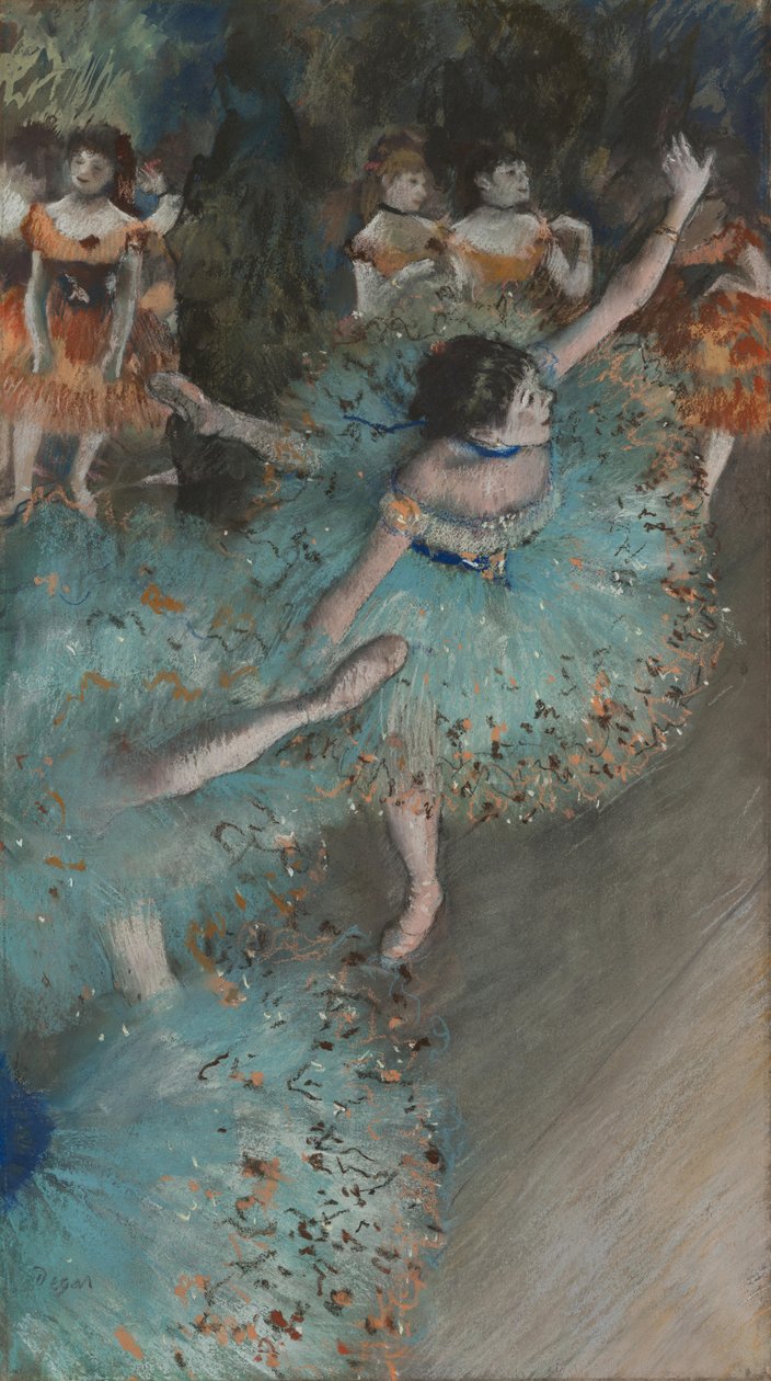 Ranska: Danseuse basculant (Danseuse verte) Huojuva tanssija (Swaying Dancer) tekijältä Edgar Degas