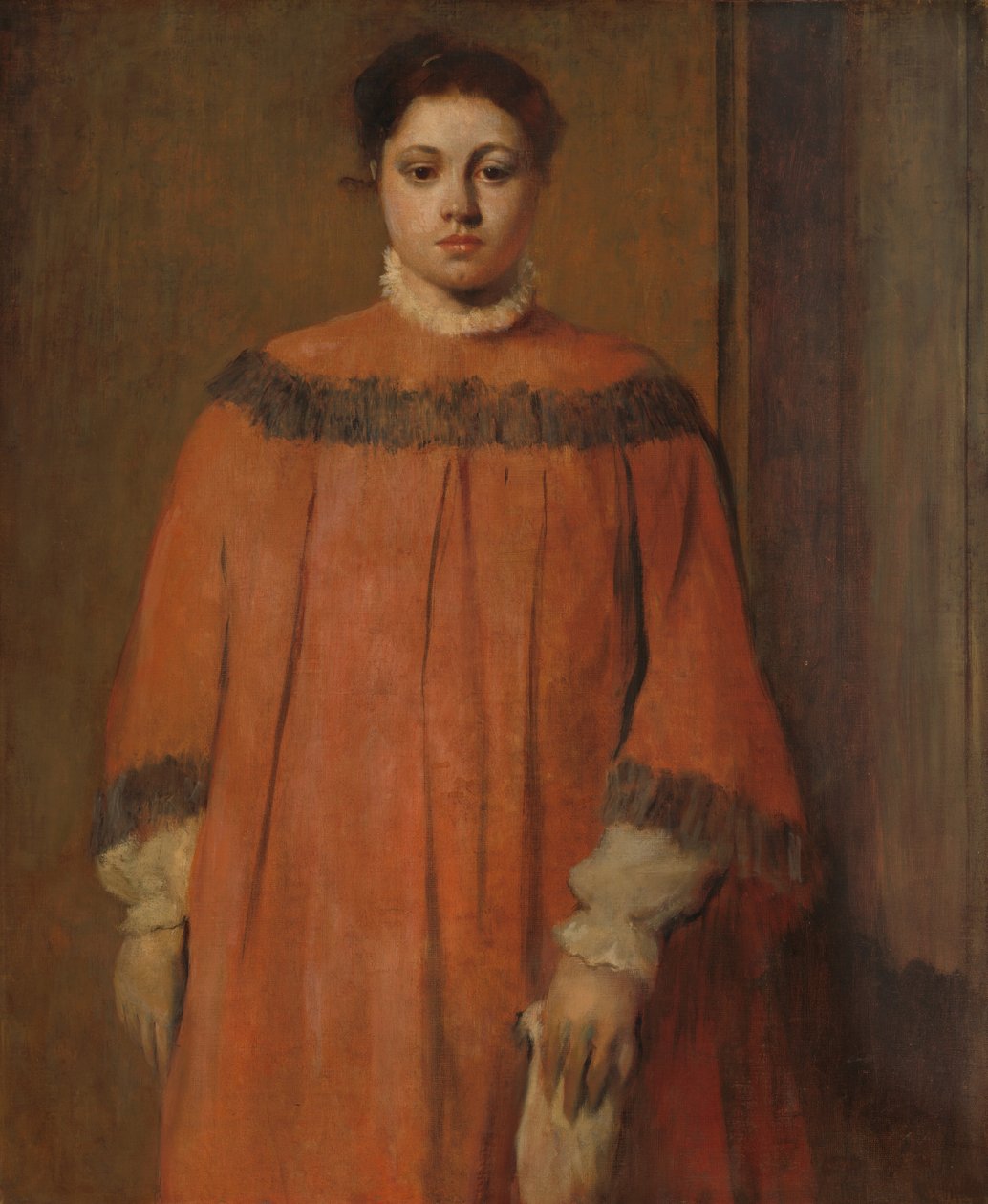 Tyttö punaisessa tekijältä Edgar Degas