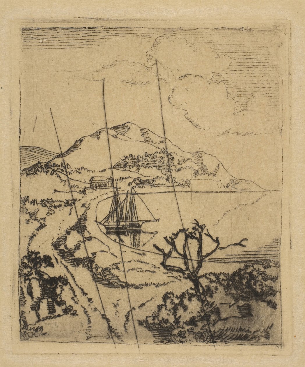 Kreikkalainen maisema, 1856. tekijältä Edgar Degas