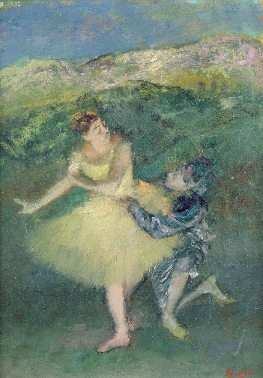 Harlequin ja Columbine, n. 1886-1890 tekijältä Edgar Degas