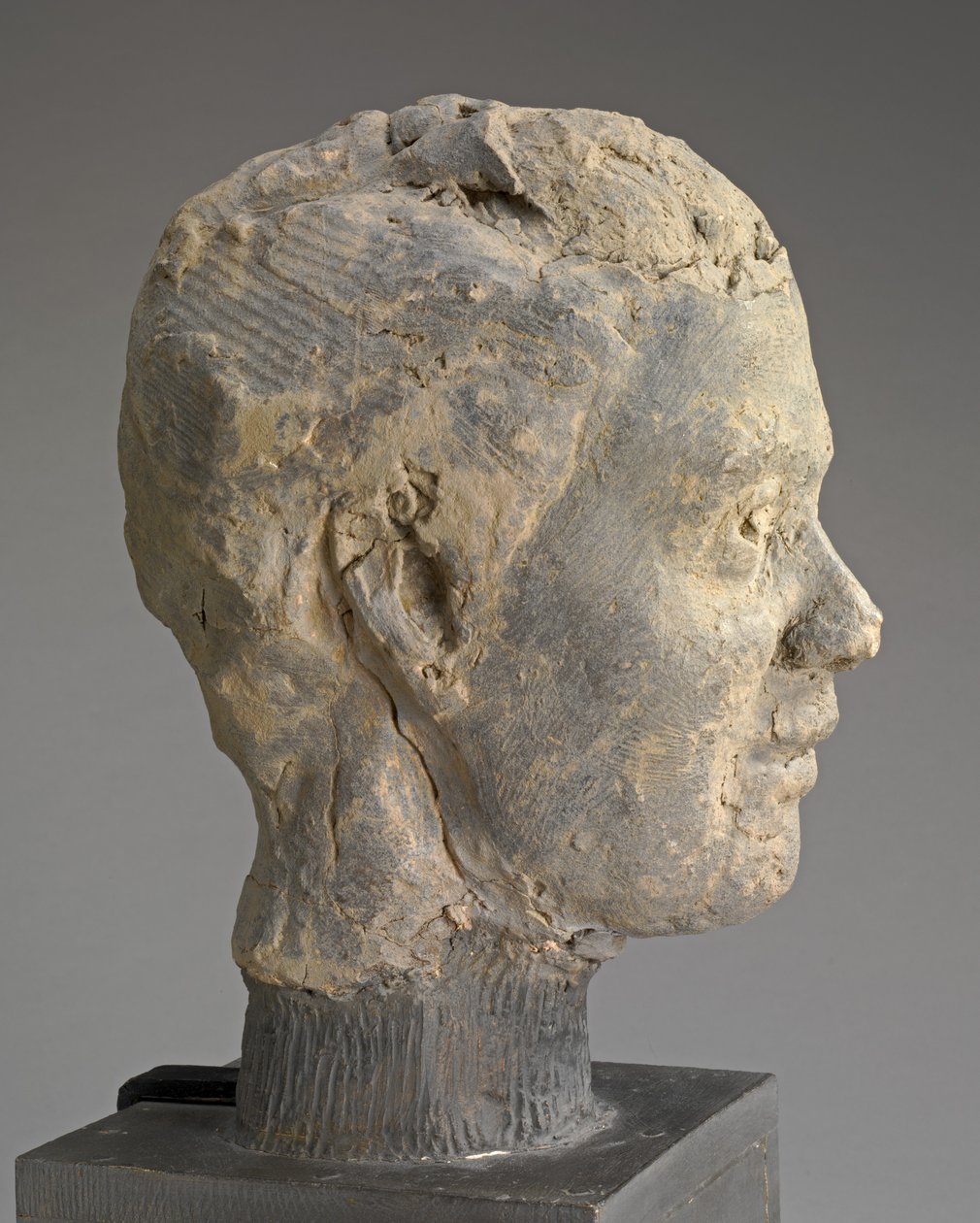 Pää, tutkielma Mme Sallen muotokuvaa varten, c. 1892. tekijältä Edgar Degas