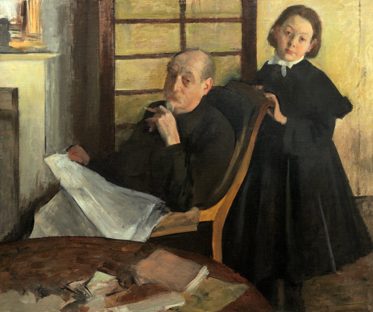 Henri Degas ja hänen veljentyttärensä Lucie Degas (taiteilijan setä ja serkku) tekijältä Edgar Degas