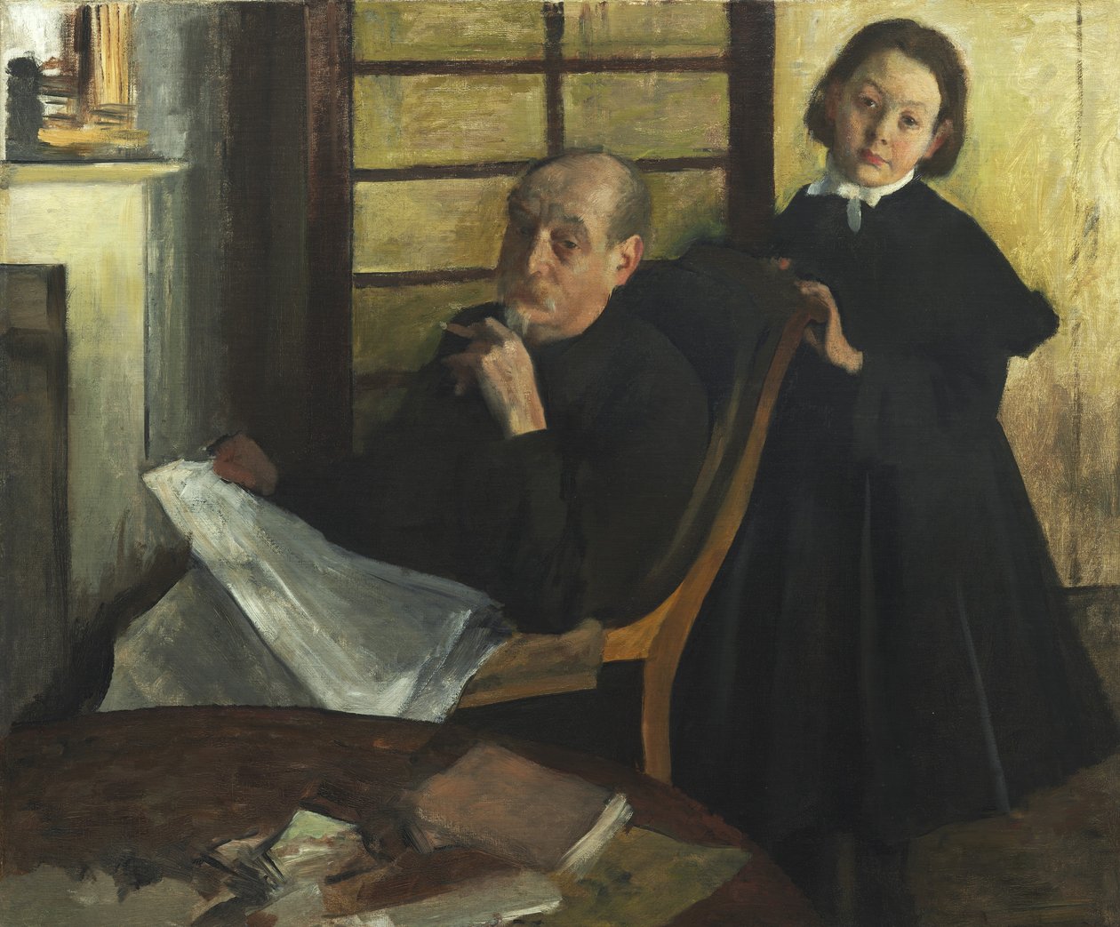 Henri Degas ja hänen veljentytär Lucie Degas tekijältä Edgar Degas