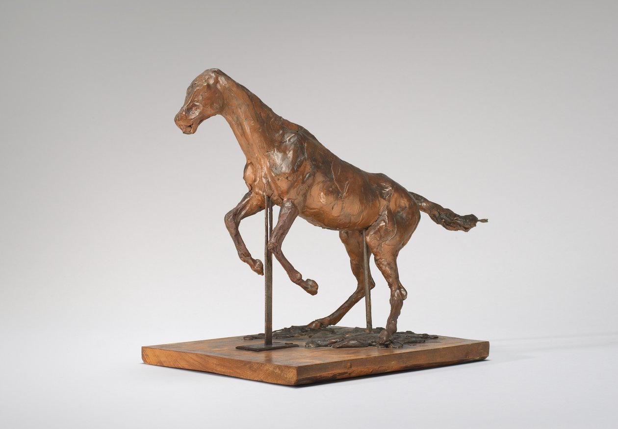 Hevonen Balking Hevonen poistamassa estettä, 1880-luvun loppu. tekijältä Edgar Degas