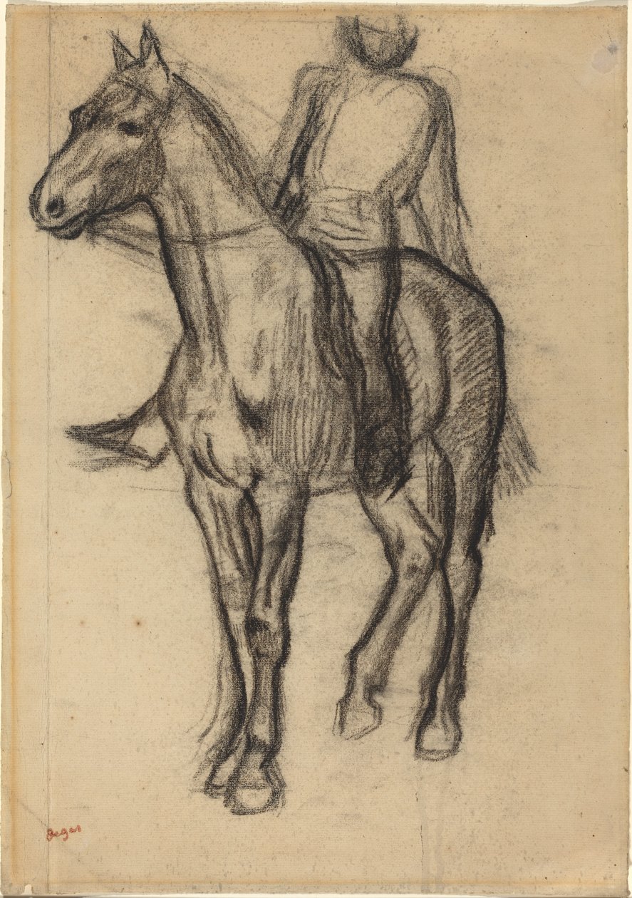 Hevonen ja ratsastaja, c. 1878. tekijältä Edgar Degas