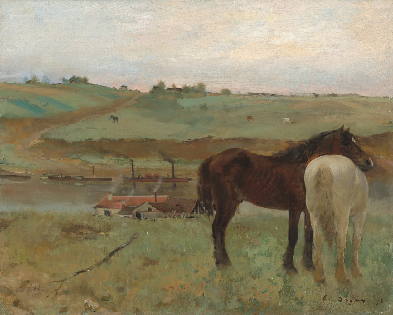 Hevoset niityllä tekijältä Edgar Degas