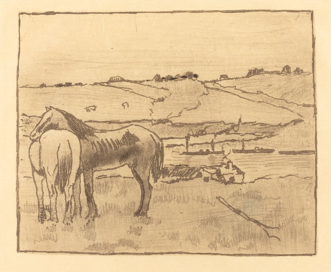 Hevoset niityllä tekijältä Edgar Degas