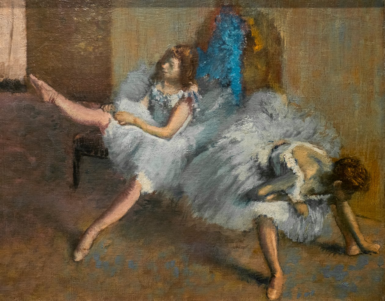 Kertaushuoneessa (yksityiskohta). 1890-1892. Öljy kankaalle. tekijältä Edgar Degas
