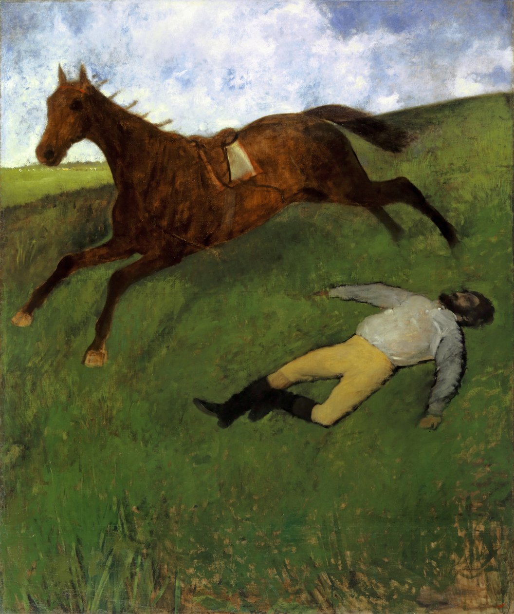 Loukkaantunut jääkiekkoilija, 1896-98 tekijältä Edgar Degas