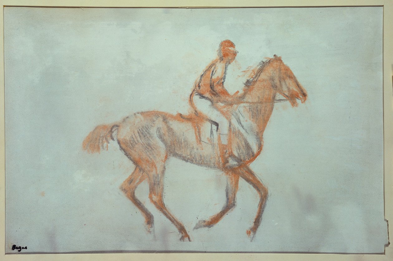 Jockey at a Canter, n. 1881 tekijältä Edgar Degas
