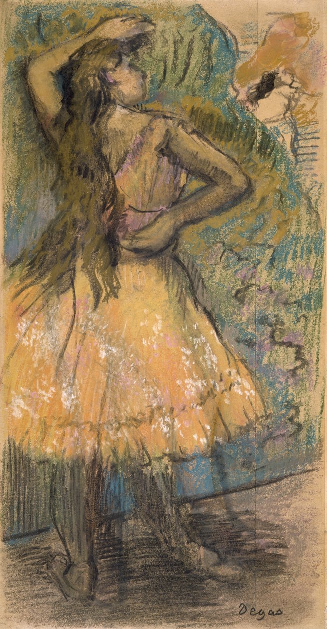 Tanssija, n. 1888 (pastelli paperille) tekijältä Edgar Degas