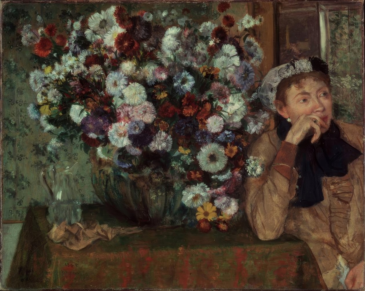 La Femme aux krysanteemit tekijältä Edgar Degas
