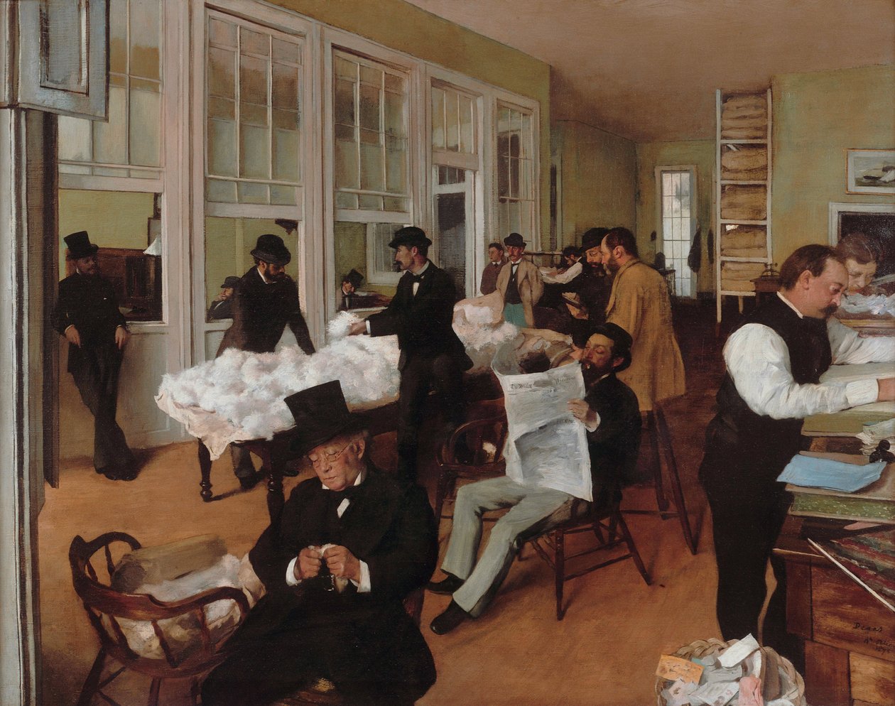 Le Bureau du coton à la Nouvelle-Orléans tekijältä Edgar Degas