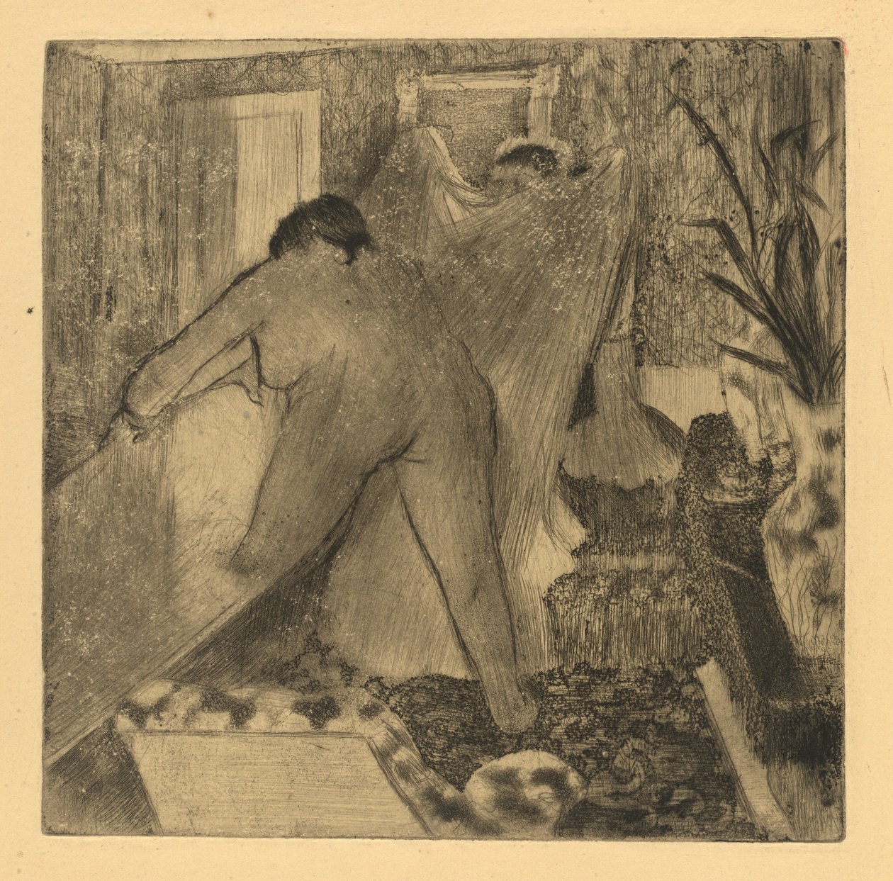 Poistuminen kylpylästä tekijältä Edgar Degas